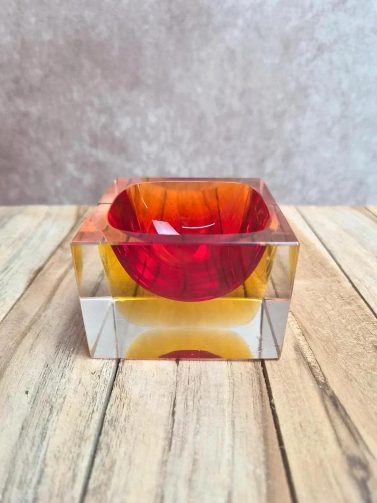 Cendrier vide-poche en verre sommerso attribué à Flavio Poli Seguso Murano design italien